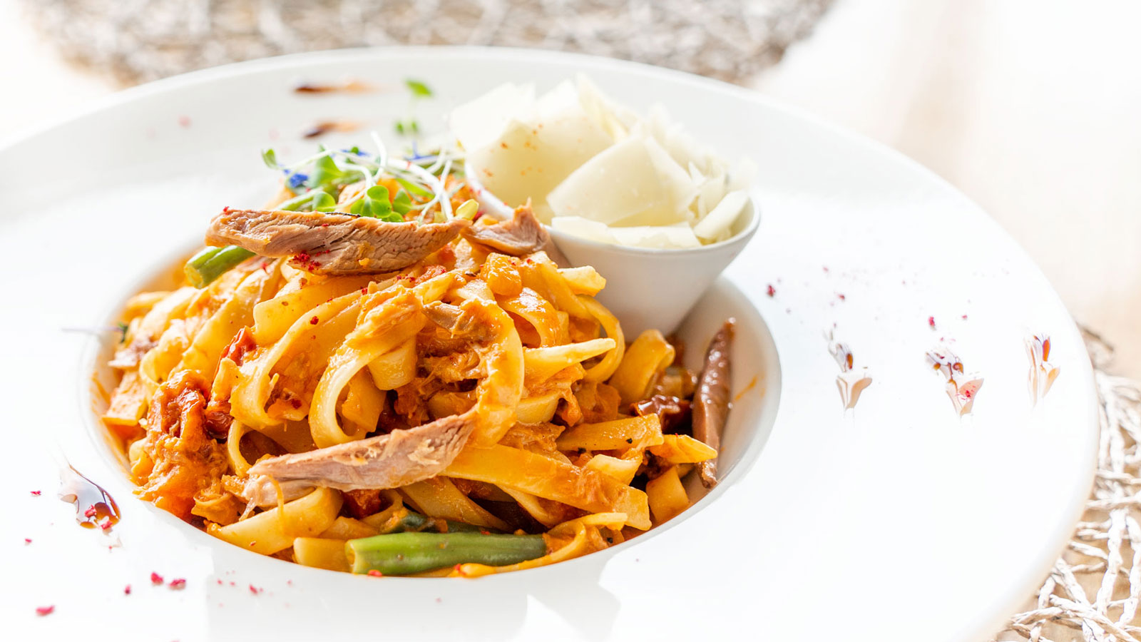 Duck confit pasta