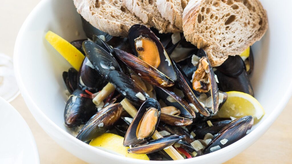 Blue mussels