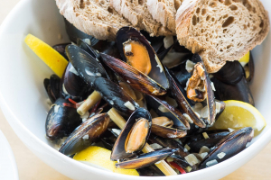 Blue mussels